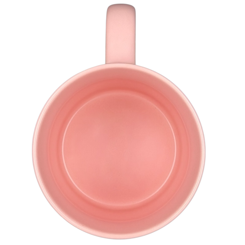 Interior view of the pink Add to Cart Kind of Day mug by Parker Lane