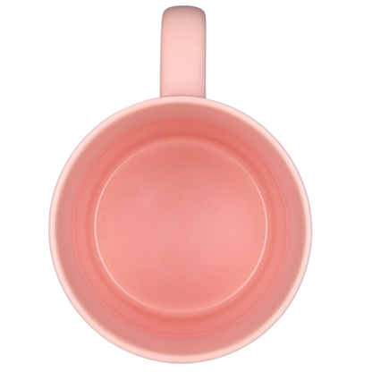 Interior view of the pink Add to Cart Kind of Day mug by Parker Lane