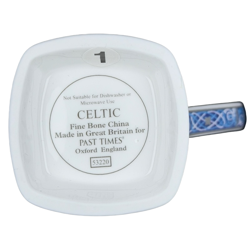 Celtic mug Past Times collectible made of fine bone china with intricate blue design