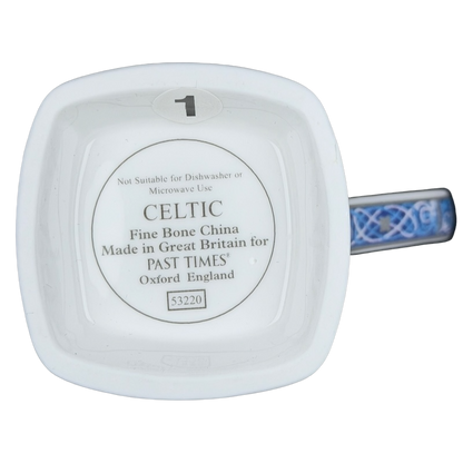 Celtic mug Past Times collectible made of fine bone china with intricate blue design