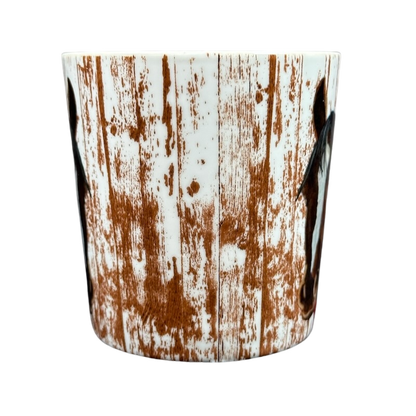 Patti Gay Clyde Horse Mug Two Can Art PPD featuring a rustic design with a horse illustration