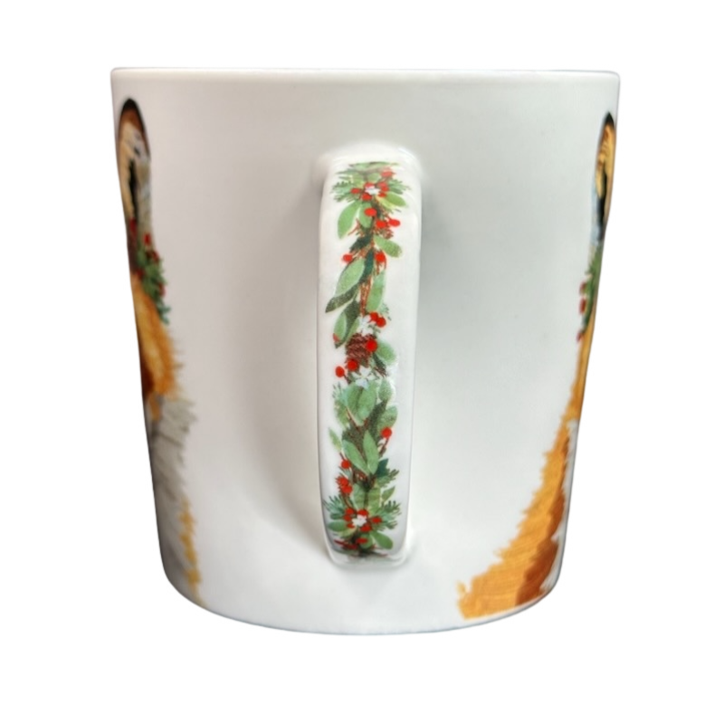 Patti Gay Glacier Fox Mug Two Can Art PPD featuring detailed winter fox design and festive colors