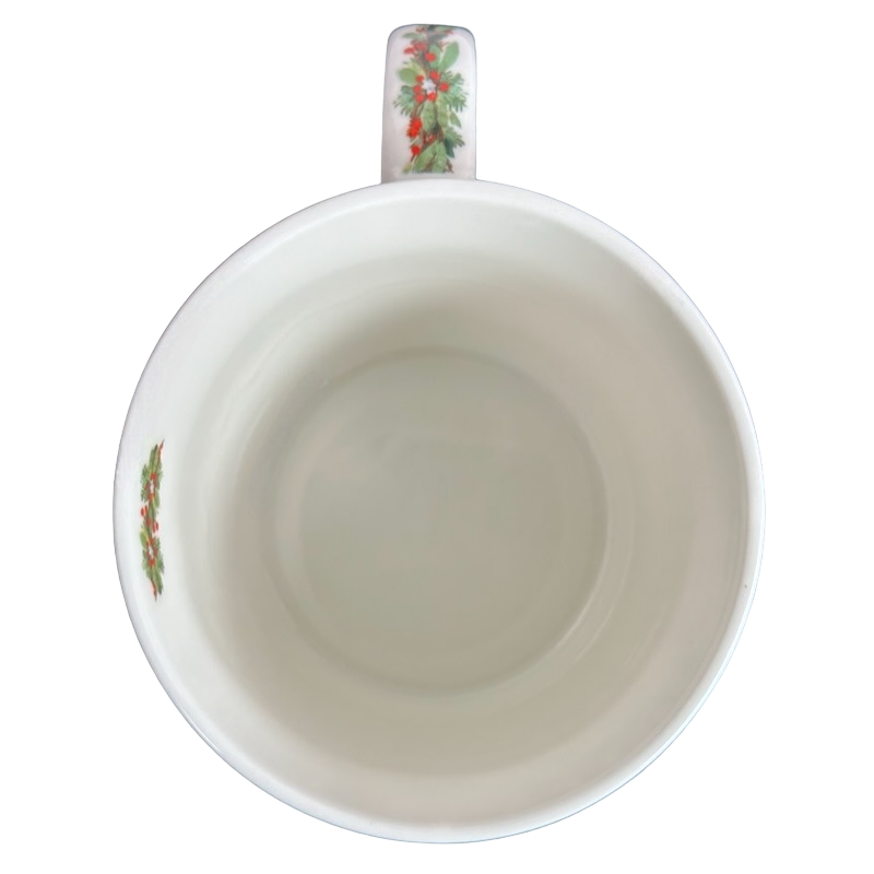 Patti Gay Glacier Fox Mug Two Can Art PPD featuring festive floral design inside the mug