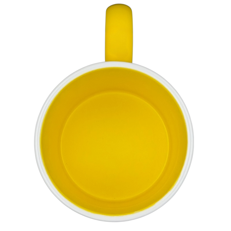 Peanuts Movie Charlie Brown Snoopy Hallmark mug with bright yellow interior and classic design