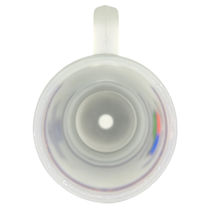 Pebble Beach 100th U.S. Open 2000 Commemorative Frosted Glass Mug viewed from above with smooth design