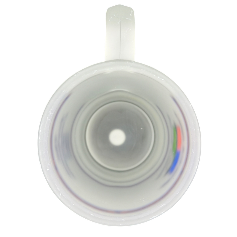 Top view of Pebble Beach 100th U.S. Open 2000 Commemorative Frosted Glass Mug with a smooth, sleek design