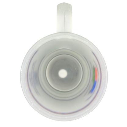 Top view of Pebble Beach 100th U.S. Open 2000 Commemorative Frosted Glass Mug with a smooth, sleek design