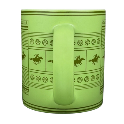 Peet's Coffee Insider Oakland mug in green featuring equestrian design details