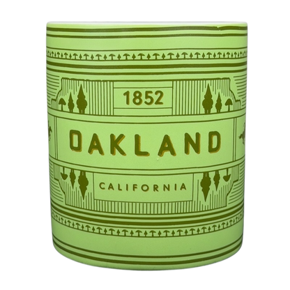 Peet's Coffee Insider Oakland mug in green featuring iconic Oakland design from 1852