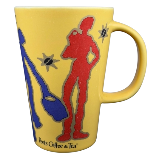 Peet's Coffee & Tea Tall Latte Mug featuring colorful artistic designs for coffee lovers