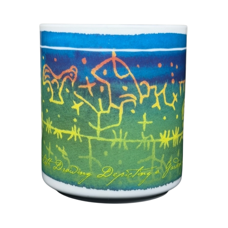 Peet's Rosanna mudcloth Indonesia mug featuring vibrant colors and artistic designs for coffee lovers
