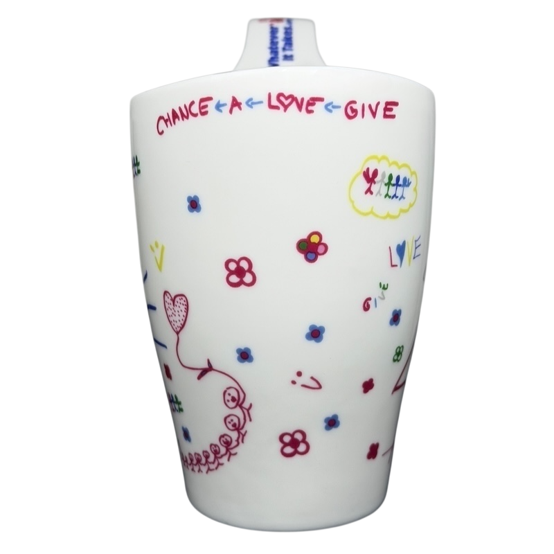 Churchill Penelope Cruz collectible mug featuring colorful art and inspirational words