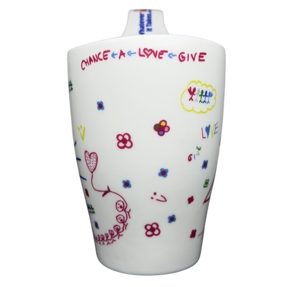 Churchill Penelope Cruz collectible mug featuring colorful art and inspirational words