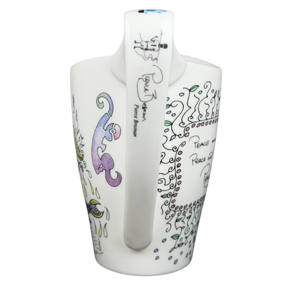 Pierce Brosnan Whatever It Takes mug featuring colorful designs and signature details