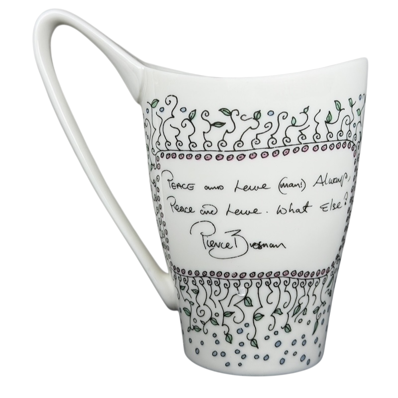 Churchill Pierce Brosnan Whatever It Takes mug featuring decorative design and handwritten quote