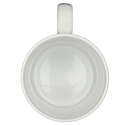 Empty white ceramic mug showcasing the interior of the Pierre-Auguste Renoir Two Sisters On The Terrace Mug Copco