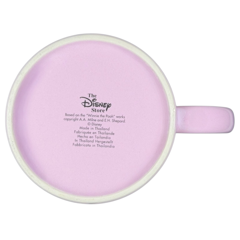 Disney Piglet cheerful smile collectible mug with a pink interior and classic design