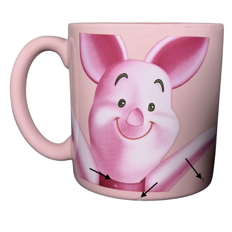 Disney Piglet cheerful smile collectible mug featuring a vibrant design and a happy expression