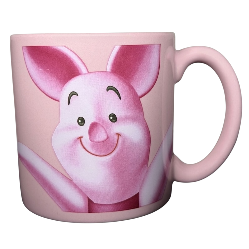 Disney Piglet cheerful smile collectible mug featuring a vibrant image of Piglet's happy face