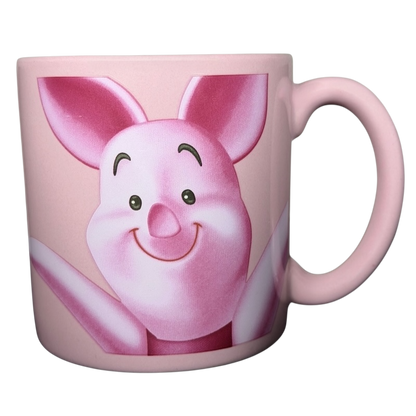 Disney Piglet cheerful smile collectible mug featuring a vibrant image of Piglet's happy face