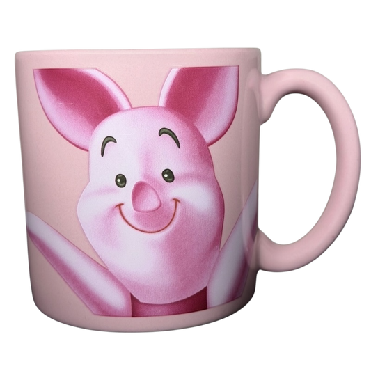 Disney Piglet cheerful smile collectible mug featuring a vibrant image of Piglet's happy face
