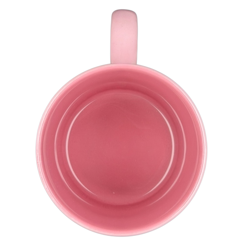 Disney Piglet cheerful smile collectible mug in soft pink with a smooth interior finish