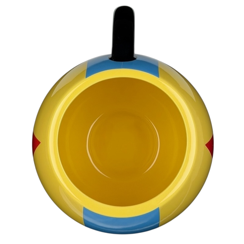 Top view of Pixar Luxo Ball collectible Disney mug featuring vibrant colors and smooth finish