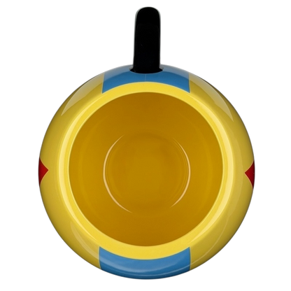 Top view of Pixar Luxo Ball collectible Disney mug featuring vibrant colors and smooth finish