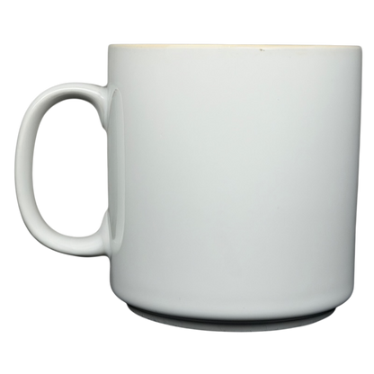 Blank white coffee mug by Papel for personalized JIM name poetry mug design