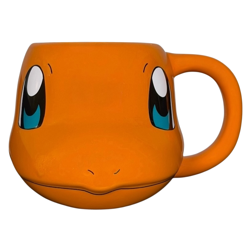 Pokemon Charmander Mug in vibrant orange with cute character face and large handle