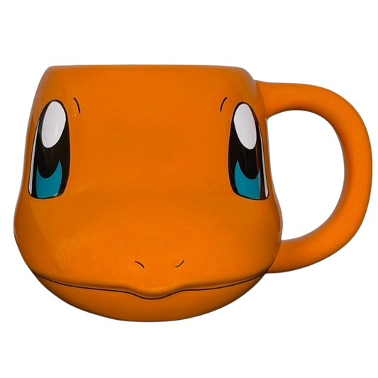 Pokemon Charmander Mug in vibrant orange with cute character face and large handle
