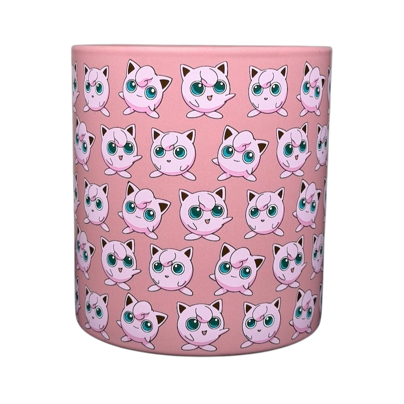 Oneida Pokemon Jigglypuff mug featuring a playful pink design with Jigglypuff characters