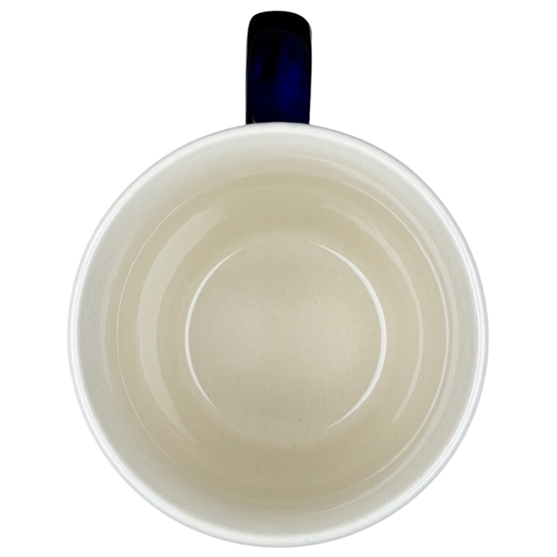 Inside view of Polish Pottery Boleslawiec Holly Berry Christmas Mug featuring a smooth interior design