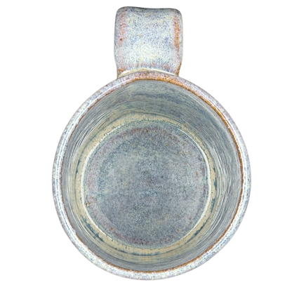 Pine Tree Rustic Drip Glaze Pottery Mug with a unique textured interior for earthy charm