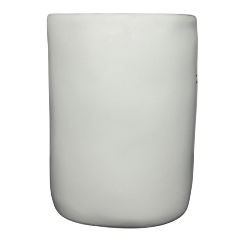 Rae Dunn CALM mug Magenta exclusive in a minimalist white design, perfect for coffee or tea lovers