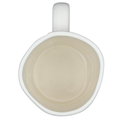 Inside view of the Rae Dunn CALM mug Magenta exclusive featuring a simple and smooth design