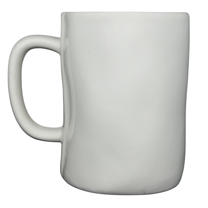 Rae Dunn CALM mug Magenta exclusive with a sleek white design for coffee lovers