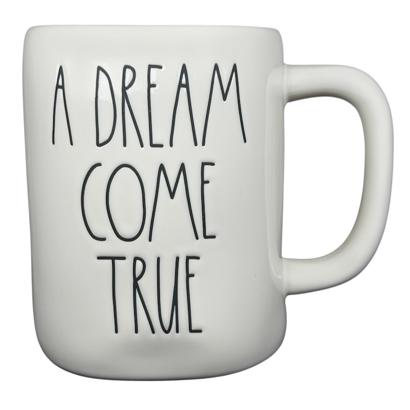 Rae Dunn Disney Princess Castle Mug Magenta with the phrase A Dream Come True in stylish font