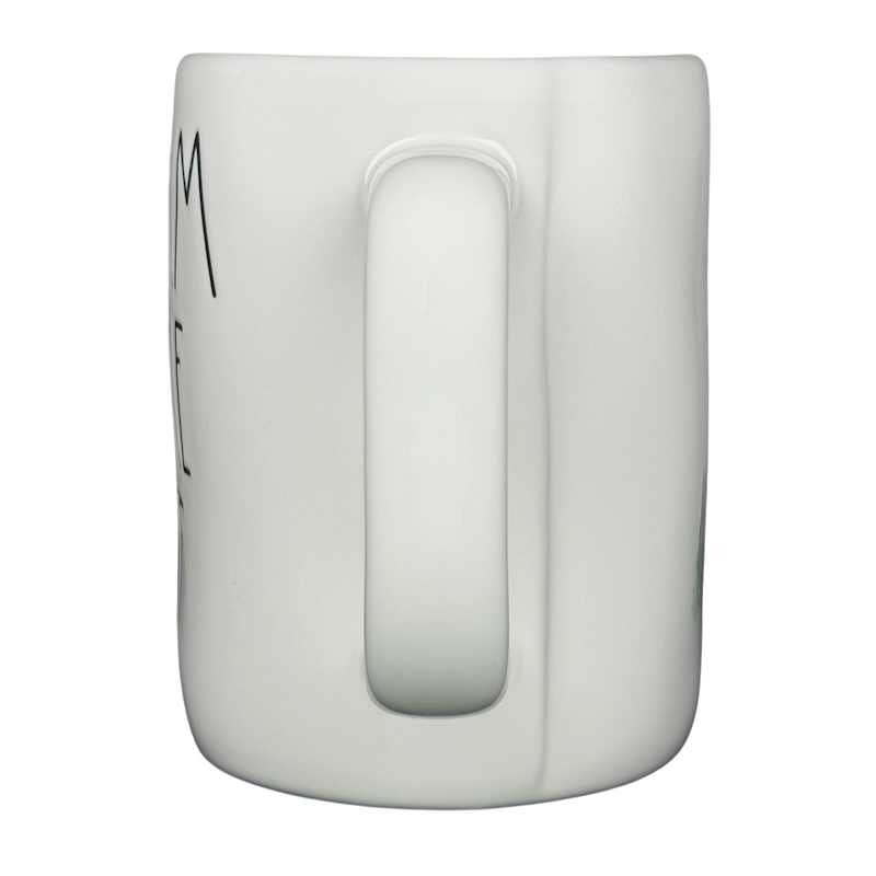 Side view of Rae Dunn Disney Princess Castle Mug Magenta with unique design and sturdy handle