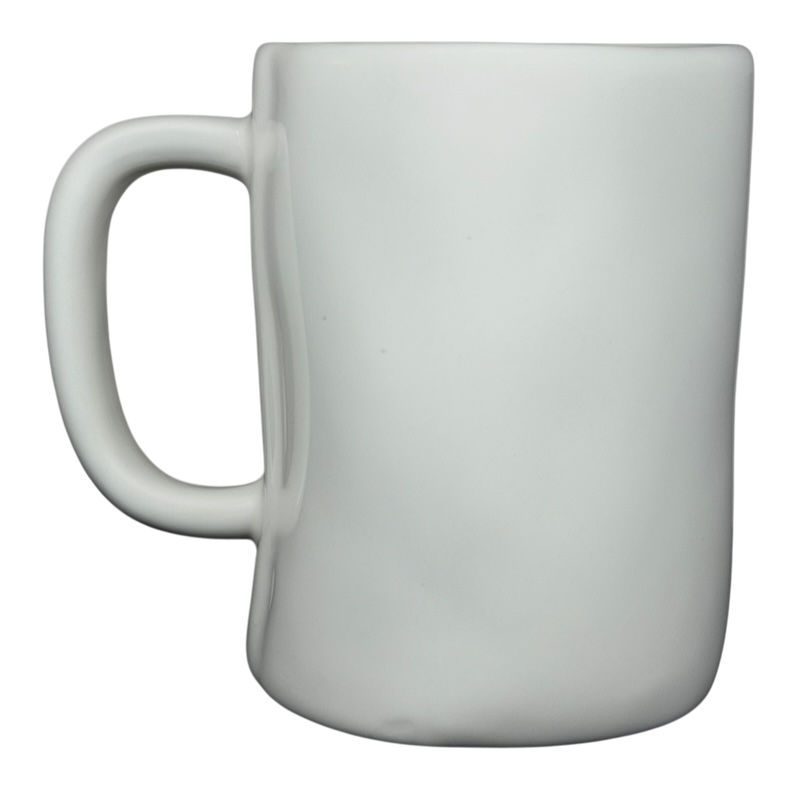 Rae Dunn Magenta HOME wildflowers mug in a minimalist white design with a large handle
