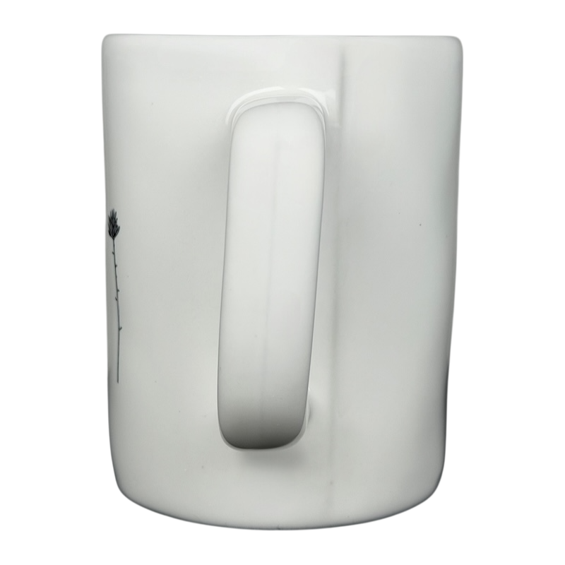 Rae Dunn Magenta HOME wildflowers mug with minimalistic design and a large handle for easy grip