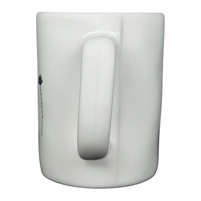 Rae Dunn Magenta HOME wildflowers mug with minimalistic design and a large handle for easy grip