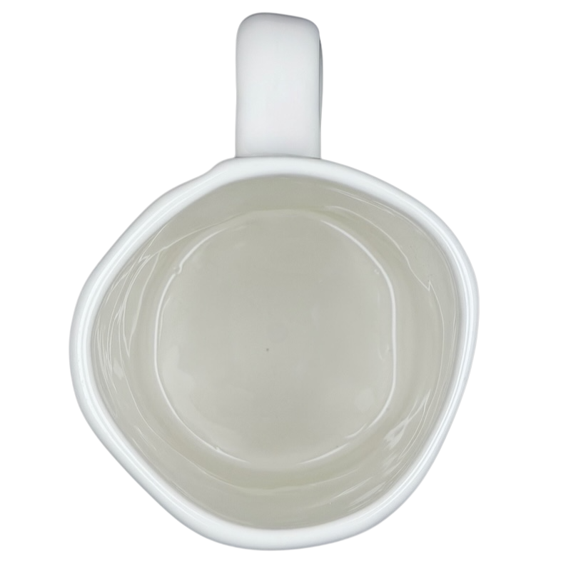 Rae Dunn Magenta HOME wildflowers mug in white ceramic with a unique organic shape