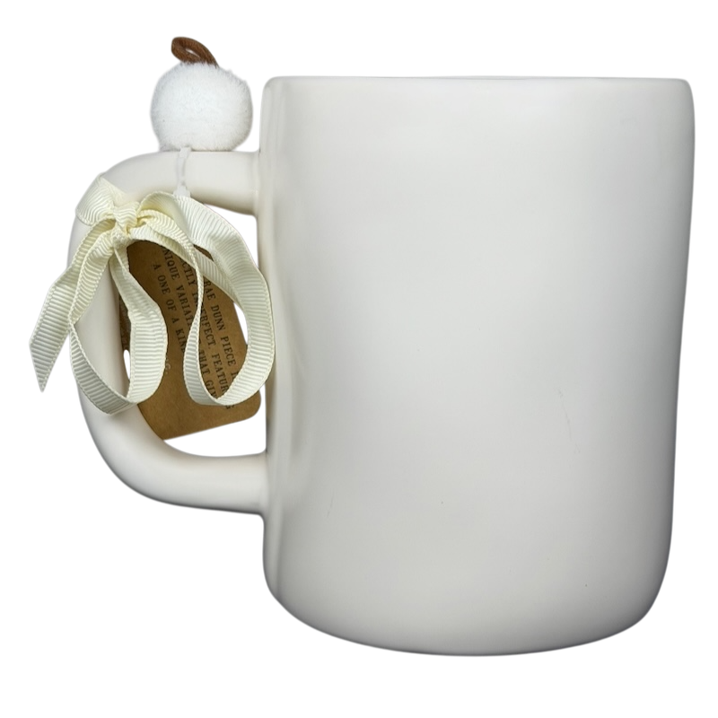 Rae Dunn MAMA Mug Magenta with a decorative ribbon and tag for a stylish gifting option
