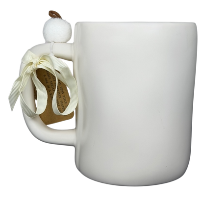 Rae Dunn MAMA Mug Magenta with a decorative ribbon and tag for a stylish gifting option