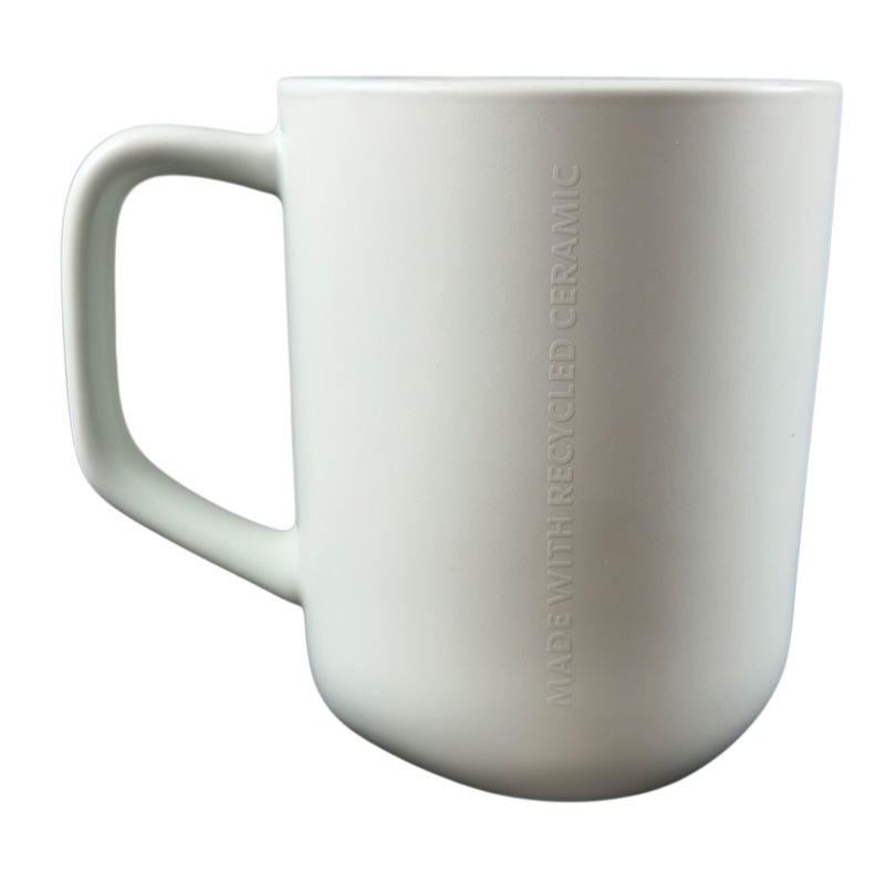 Minimalist recycled ceramic Starbucks mug with ergonomic handle for eco-friendly coffee lovers