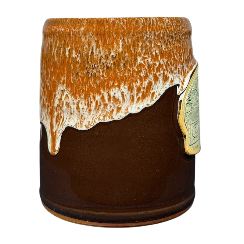 Vintage Deneen mug featuring Ronald Reagan Rancho Del Cielo design with a unique glaze finish