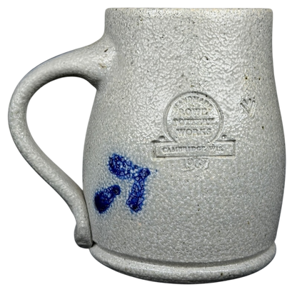 Rowe Pottery Works blue bird mug featuring a rustic design and sturdy handle for everyday use