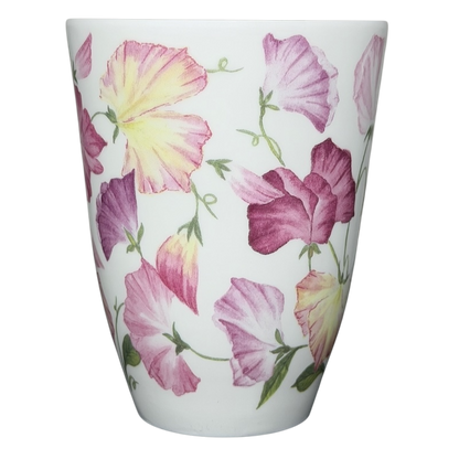 Sweet Pea Floral Mug Roy Kirkham with vibrant floral design in pink and yellow hues