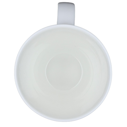 Interior view of Sweet Pea Floral Mug Roy Kirkham featuring a smooth, glossy white finish